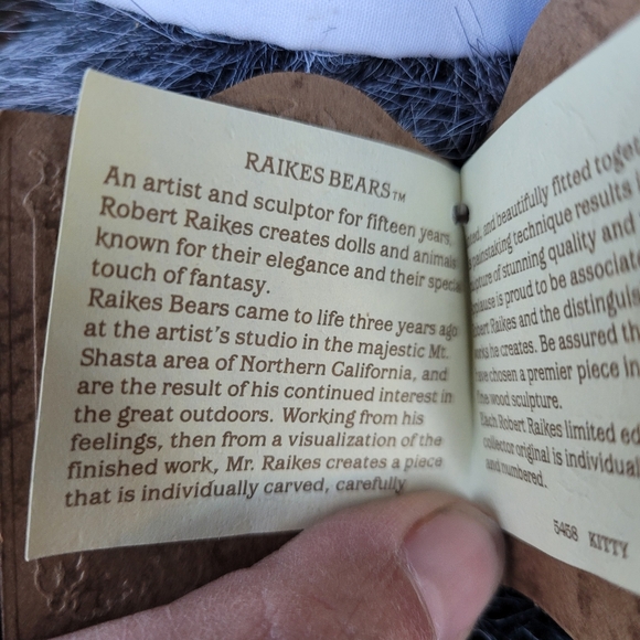 Raikes Bear Card Dealer Wooden Face and Paws - Picture 7 of 11